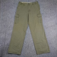 Vintage Old Navy Pants Mens 36x34 Green Cargo Canvas Loose Baggy Skate Y2K OG