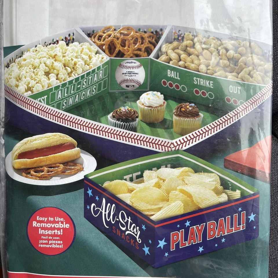 MLB Major League Baseball Rawlings Paper Snack Stadium Set Party Supplies, NEW - Image 2 of 4