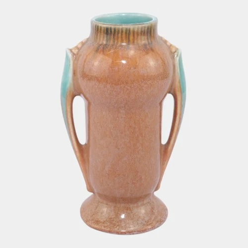 Roseville Orian Tan 1935 Vintage Art Deco Pottery Ceramic Vase 733-6
