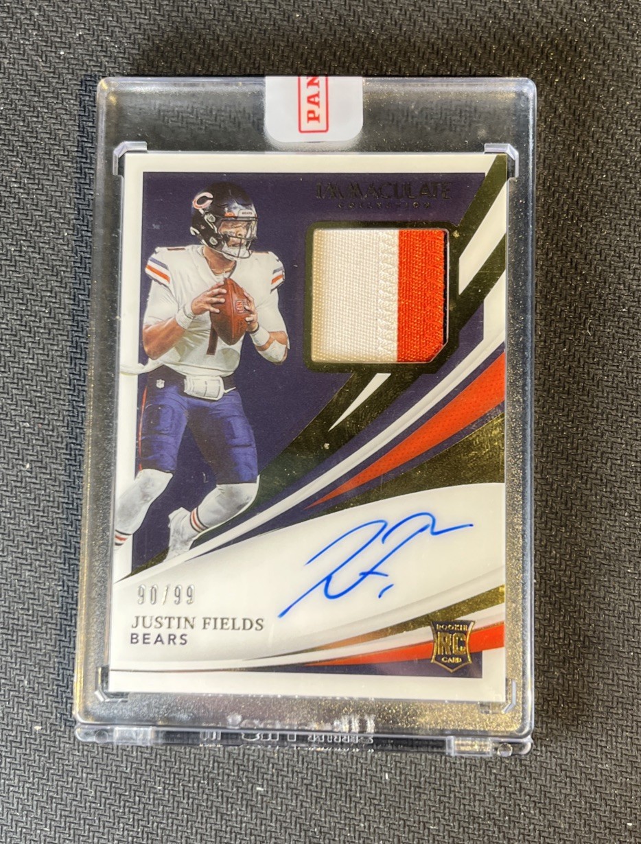 2021 Panini Immaculate Auto Justin Fields #103 Patch Auto /99 Rookie RC SP Rare