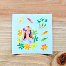 Vintage Sandylion Barbie Tropical Transparent Palm Trees Sticker Mod