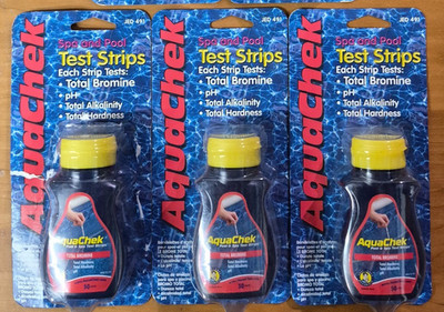 AquaChek 50 Spa & Pool Test Strips Total Bromine PH Alkalinity Hardness LOT/3