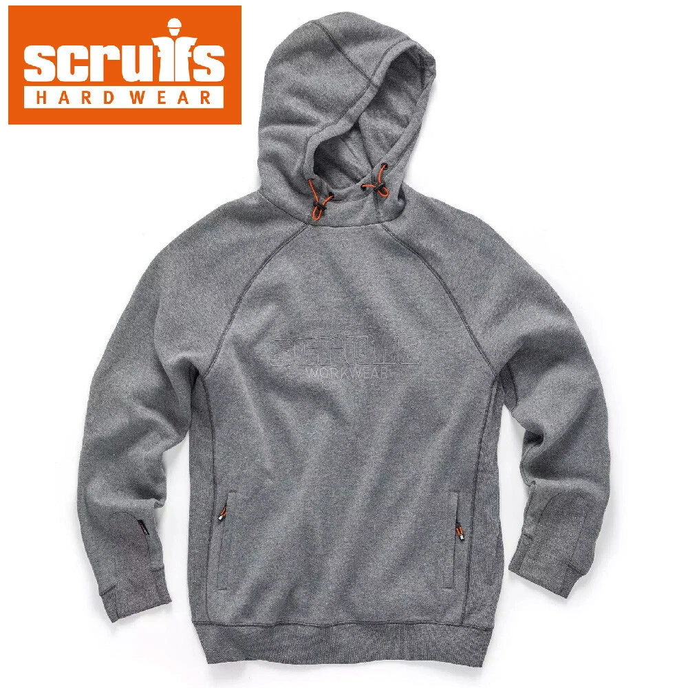 Scruffs Hoodie - Trade Work Hoodie Menu0026#039;s Hooded Jumper - Graphite Grey  | eBay
