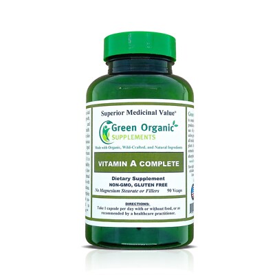 Green Organic Supplements' Natural Vitamin A - Retinyl Palmitate & Gluten Free