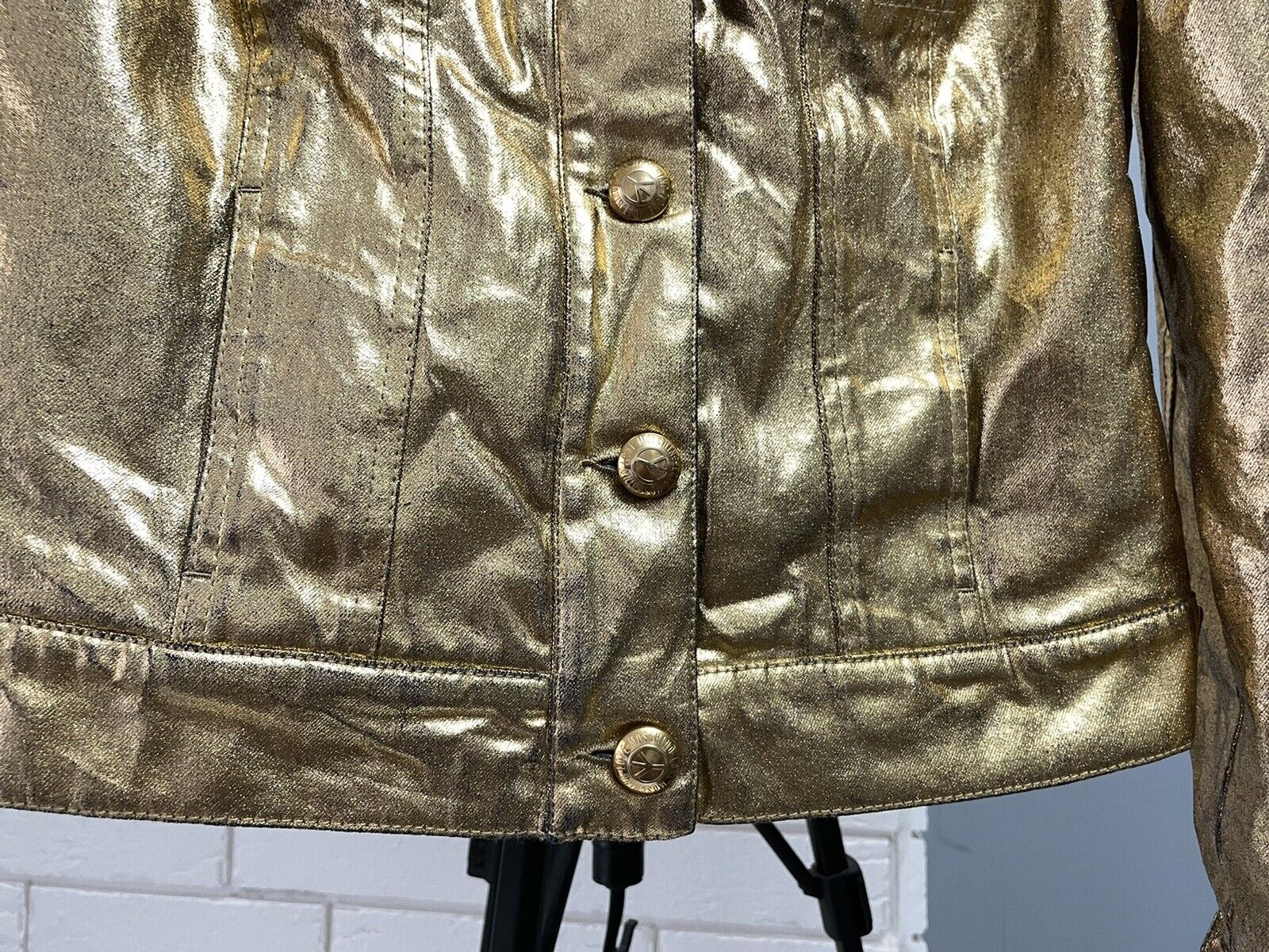 RARE Love Moschino Women's Jeans Golden Jacket IT… - image 4