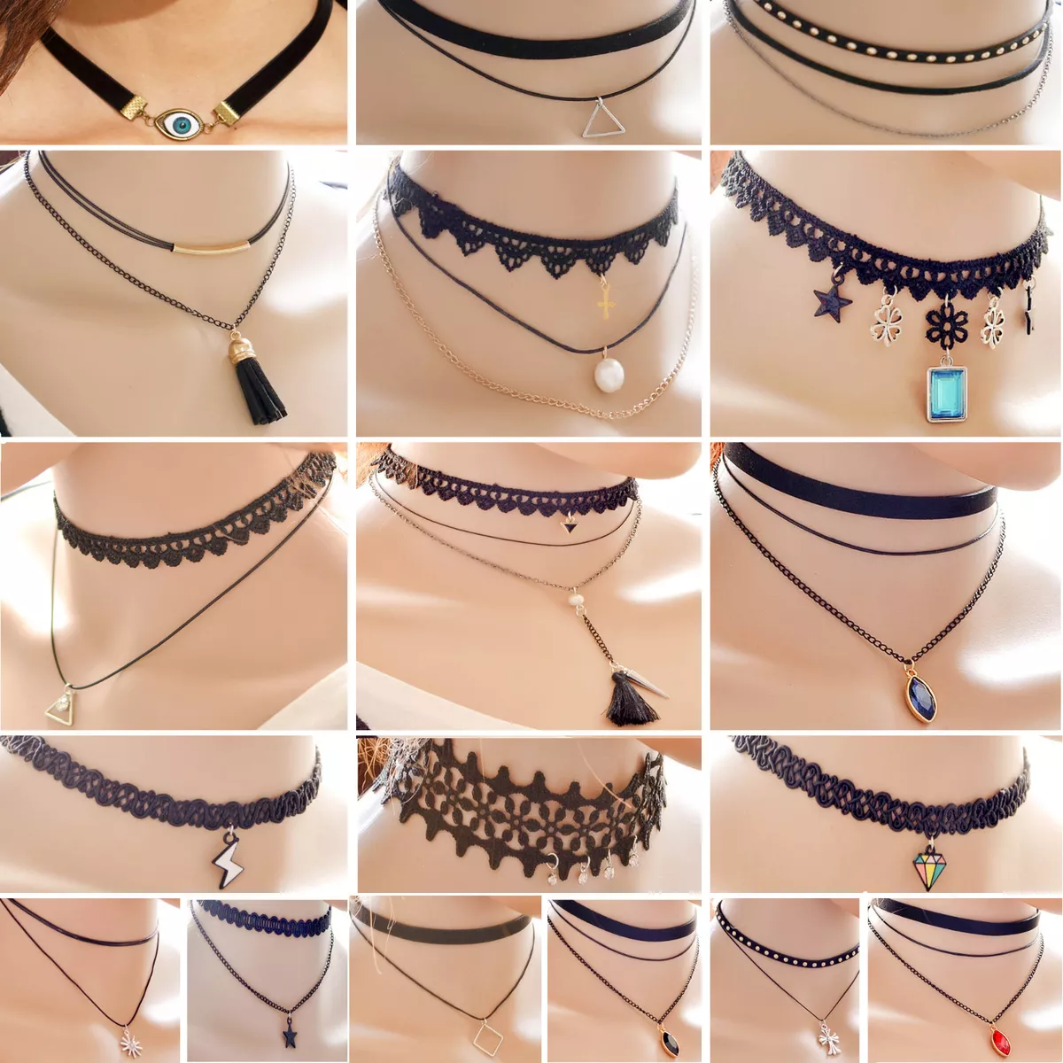 Lace Tattoo Choker Necklace