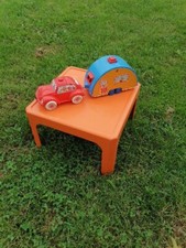 Table Basse Orange Plastic Style 1970  Space Age 