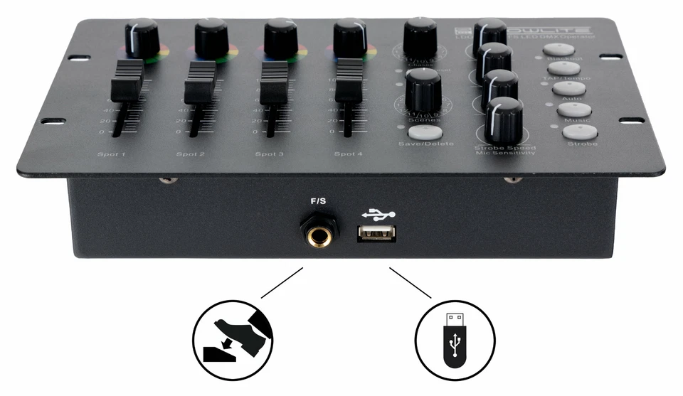 DMX Controller 16 Kanäle Konsole LED Bühnenlicht Licht DJ Lichtsteuerung Party - Bild 4 von 4