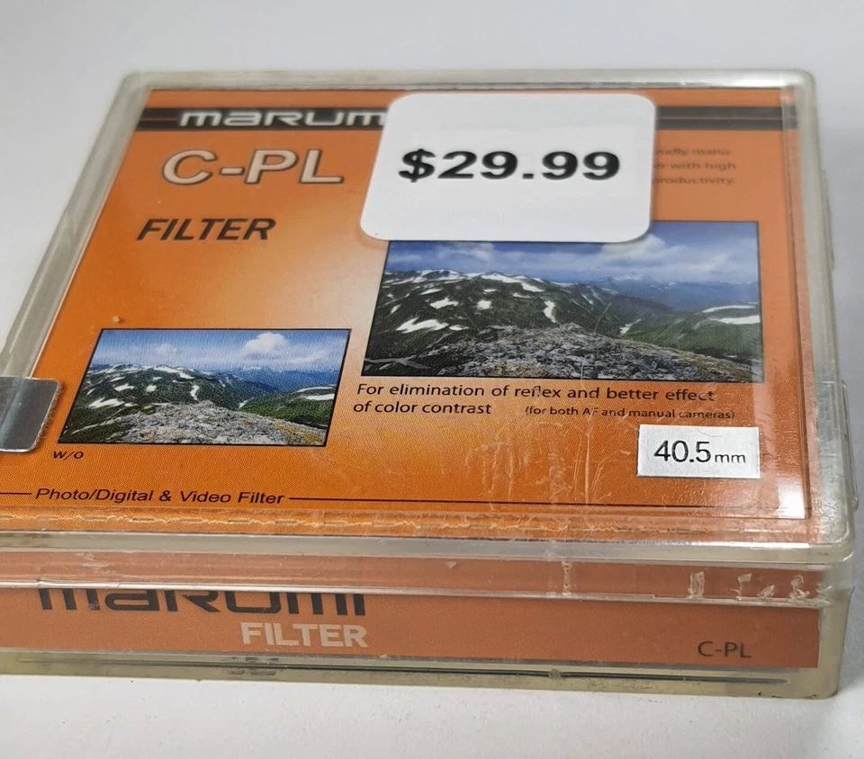 Marumi 40.5mm Circular Polarizer CPL Glass Lens Filter Japan P-CL E-40.5 E40.5 - Image 3 of 4