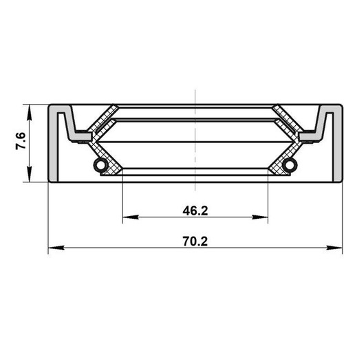 Guarnizione olio albero motore per FORD USA EDGE FIVE FLEX FUSION TAURUS, 7T4Z-7R28-4A - Foto 3 di 3