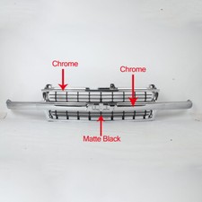 Front Grille For 1999-2002 Chevrolet Silverado 1500 2000-2006 Tahoe Chromeblack