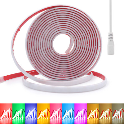 12V 24V Neon COB LED Streifen Stripe Band IP68 Wasserdicht Selbstklebend Außen