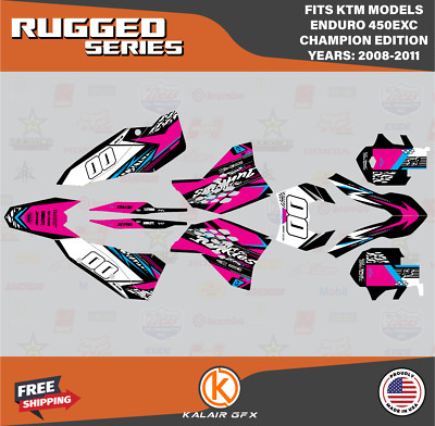 Graphics Kit for KTM Enduro 450EXC  (2008-2011) Rugged Series - Magenta