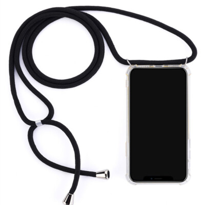 Silikon Schutzhülle Hard Cover Schnur Band Kordel Kette Tasche iPhone 7 / 8 Plus
