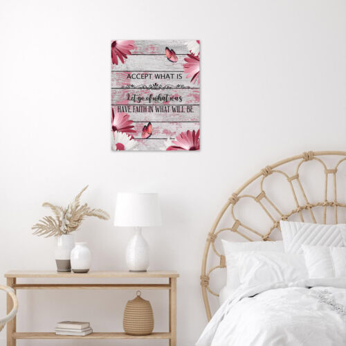 Arte de pared en lienzo rosa con flor de margarita para baño sala dormitorio sin marco - Imagen 78 de 106