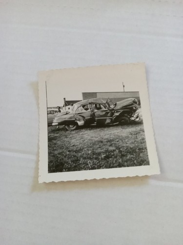 Vintage Photograph Smashed Up Car 1950s Auto Crash Original Print | eBay