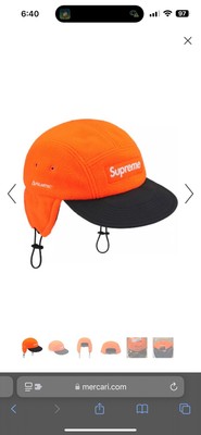 SUPREME POLARTEC  EARFLAP CAMP CAP ORANGE FW24   BRAND NEW *ORDER CONFIRMED*