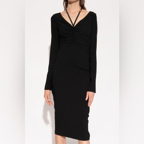 Versace Medusa Bodycon ruched midi dress black NWT RRP US$2800 - Picture 6 of 15