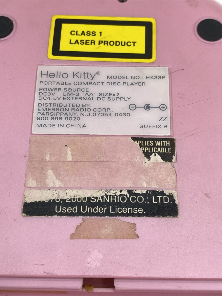 RARE Hello Kitty Portable CD PLAYER Walkman HK33P - Not Working | eBay