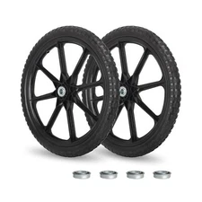 20" Flat Free Tire and Wheel, with 3/4" & 5/8" Bearing, 2.45" Centered Hub, R...