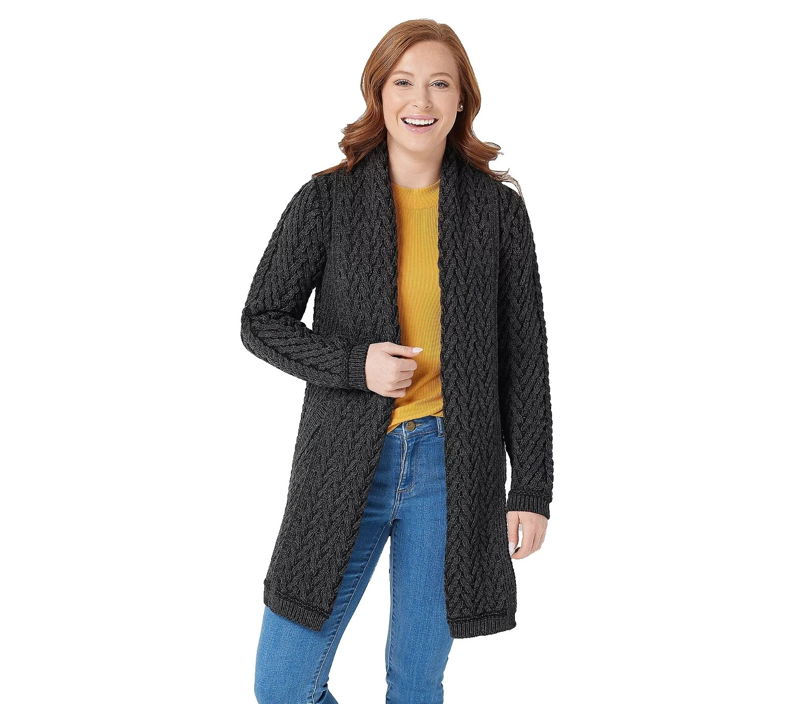 Wool Herringbone Cardigans para Mujeres