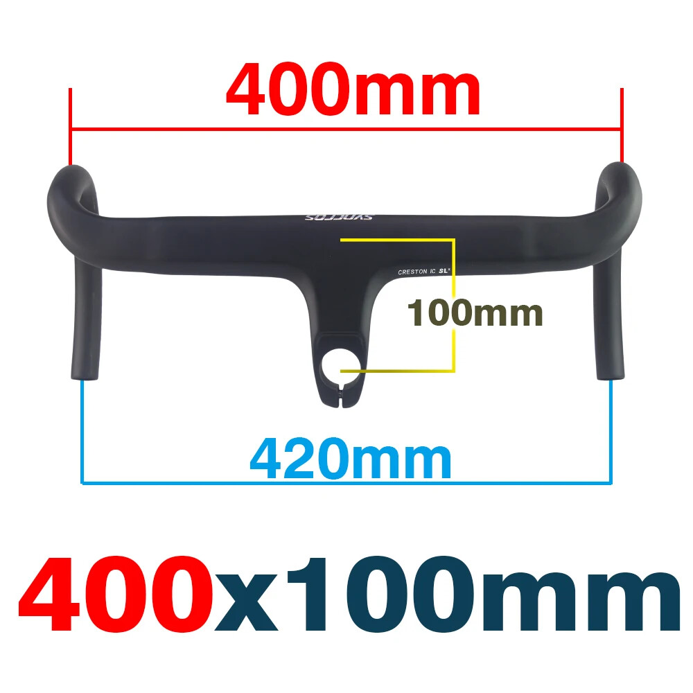 Carbon Road Bike Handlebar Internal Cable Integrated Drop Bar with Spacers