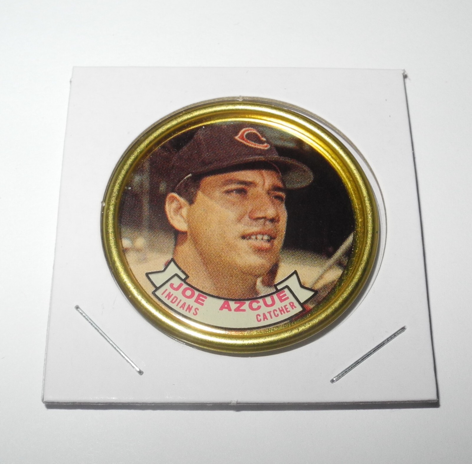 1964 Topps Baseball Coin Pin #110 Joe Azcue Cleveland Indians Near Mint