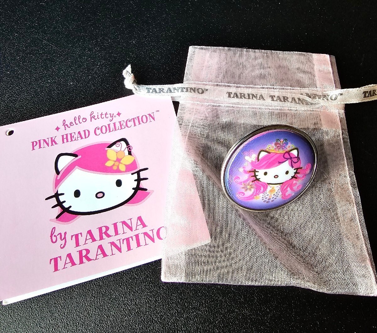 Tarina Tarantino Vintage Pink Head HUGE Bohemian Hello Kitty