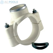 Tapping Saddle for 100mm PVC Pressure Pipe - 2" BSP Offtake. Nylon / SS Bolts