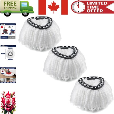 EasyWring Microfiber Mop Replacement Heads   3 Durable Packs for Every Surface