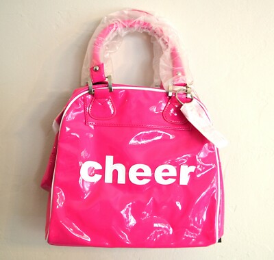 Trumpette CHEER Tote Satchel Bag Cheerleader Activity Purse Pink Patent PVC