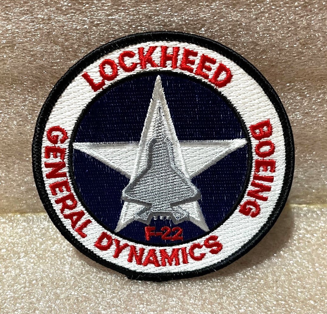 Vintage NOS Patch USAF F-22 Raptor Lockhead Boeing General Dynamics Rare Iron On