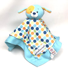 Wheatberries Baby Ganz Blue Orange Dog Polks Dots Plush Lovey Toy 14 Square