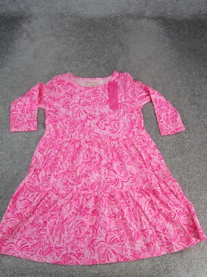 Lily Pulitzer Girls Dress 8-10 Large Mini Geanna Cotton Dress