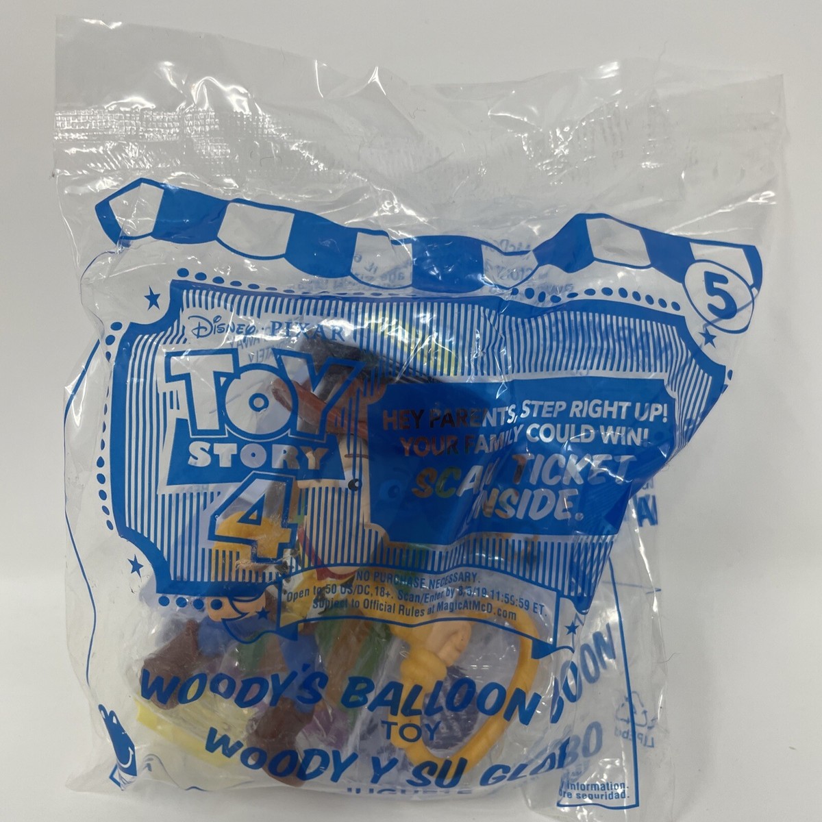 Mcdonald's Toy Story Happy Meal Woody's Balloon Boom Toy New in