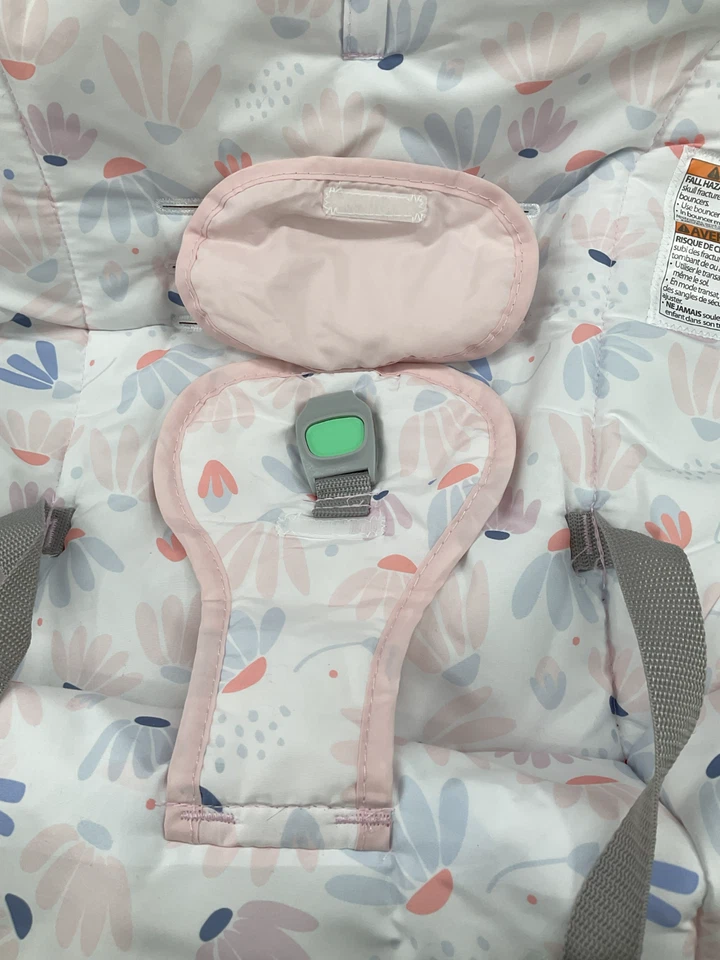 Ingenuity 3 in 1 Pink Burst Bouncer Seat & Rocker Replacement Fabric Cover - Image 2 of 4