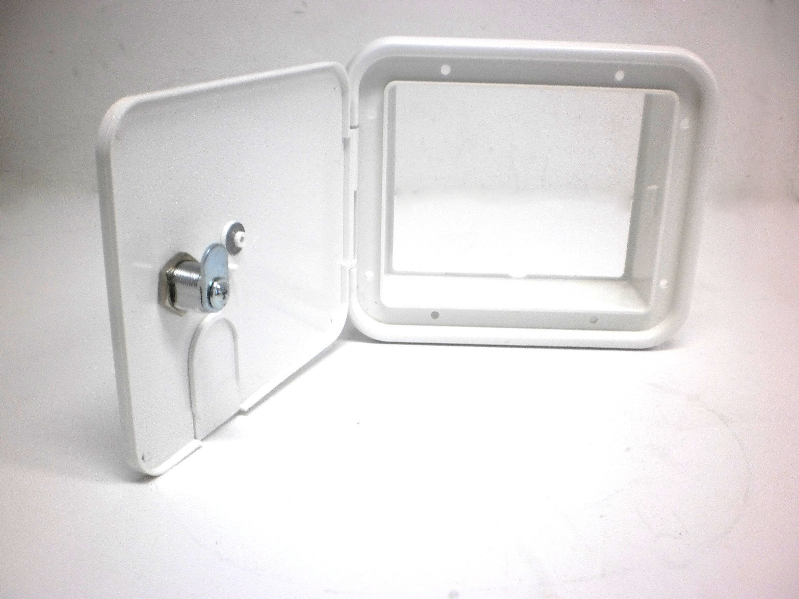 Valterra Lockable White Electrical Power Outlet Hatch RV Trailer Camper