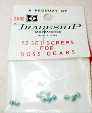 12 Original Tradeship Slot Head Set Screws for all Metal Crown & Spur Gears NOS