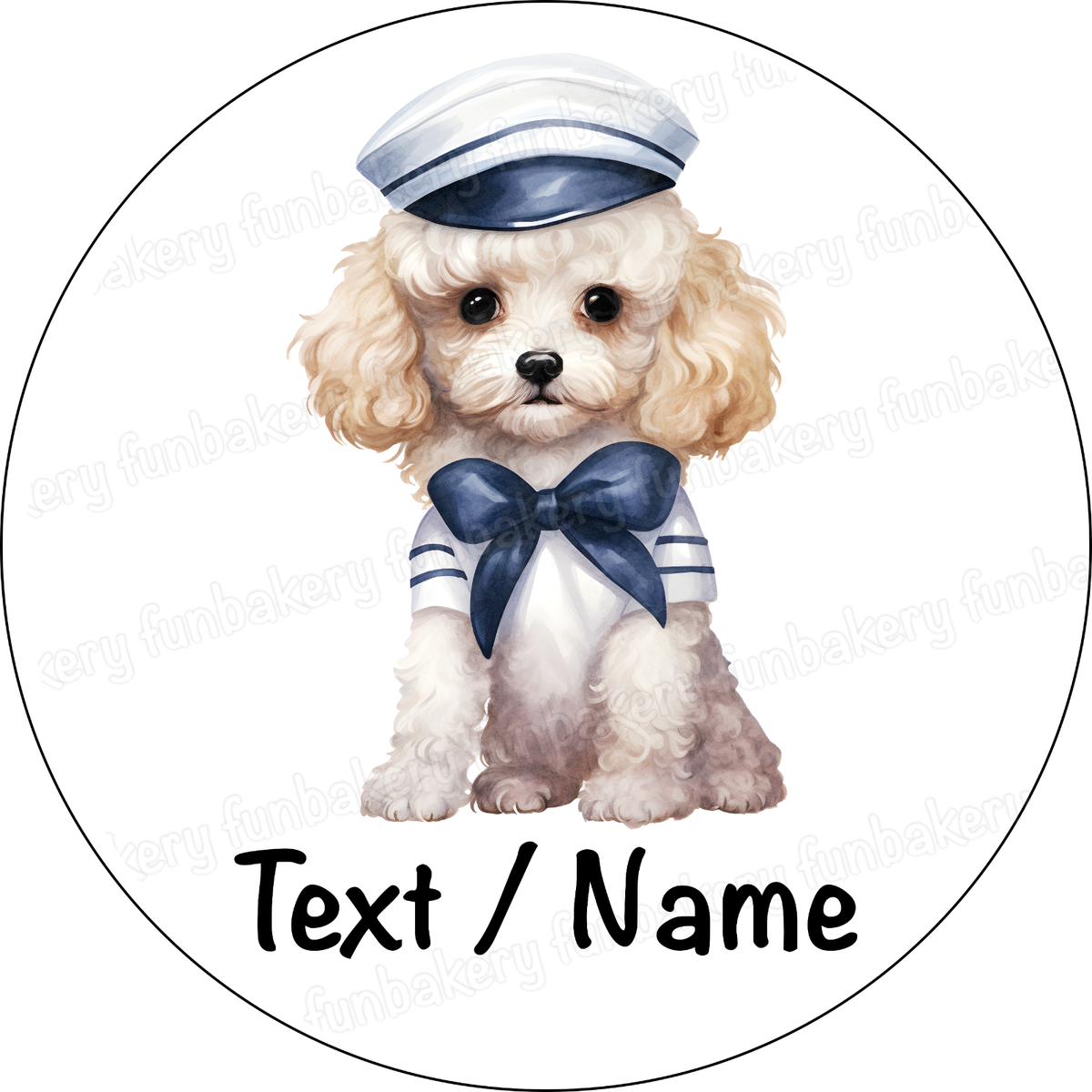 Poodle Dog Cake Topper Party Decoration Edible Birthday Custom