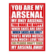 Image of Metal Sign Plaque Poster Arsenal Song Man Cave Home Bar Garage Shed Gift 7057