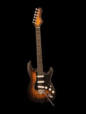 Fender Stratocaster Style Custom Handmade Guitar Satin Nitro Sunburst.