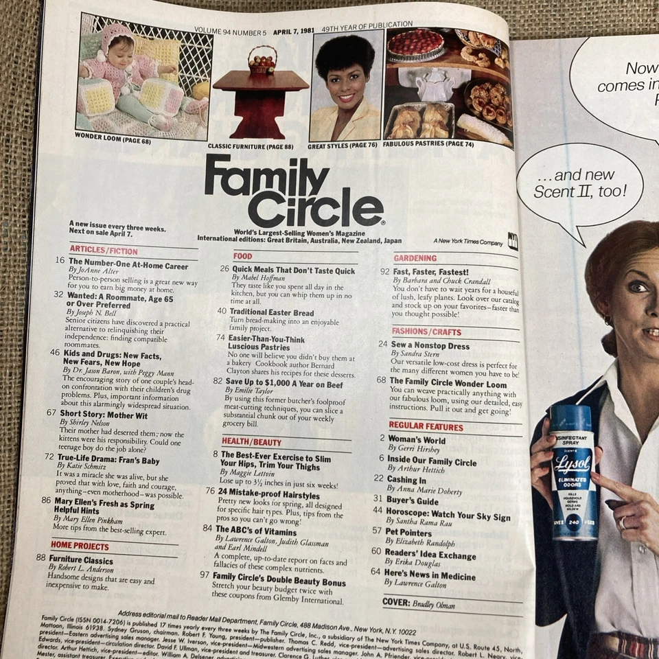 Vintage 1981, Family Circle Magazine -  Feb, Mar & Apr, Lot of 3 Foto 3 de 4