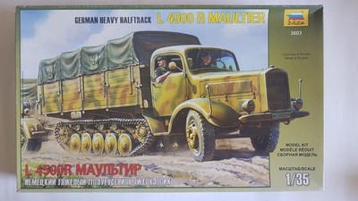 Bausatz einer DEUTSCHEN HALBKETTE  L4500 ''MAULTIER''  von ZVEZDA in 1/35, OVP.