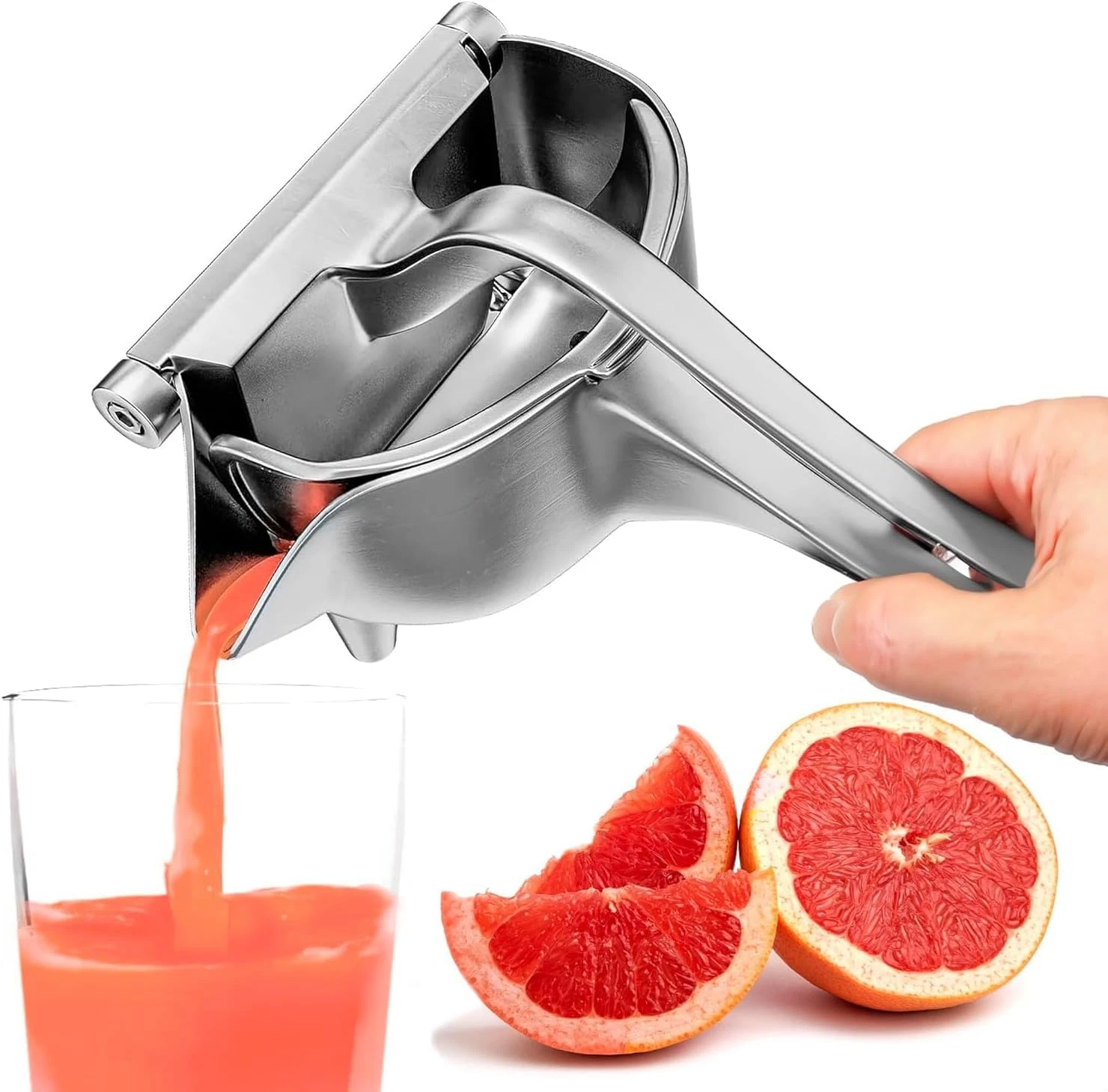 Exprimidor De Mano De Aluminio Para Limon Naranja Lima Manual Ergonomico