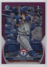 2023 Bowman Chrome Prospects Fuchsia Refractor 145/199 Alejandro Osuna 0x7s