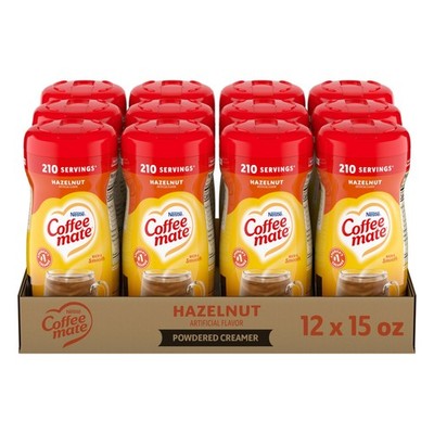 Hazelnut Coffee Creamer, Non-Dairy Powder, 15 oz Canister, Pack of 12