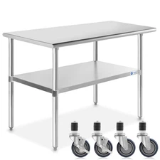 Stainless Steel 24" x 48" NSF Commercial Kitchen Work Food Prep Table w/ Casters