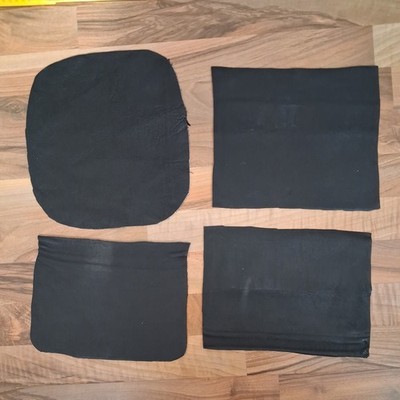 Echt leder schwarz, gebraucht, 4Stück ca 22x26,24x19, 24x18, 22x17 cm