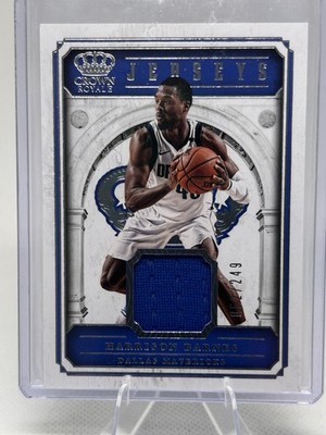 2017-18 Panini Crown Royale Harrison Barnes Jerseys #JSY-HBA #/249 Dallas Mavs