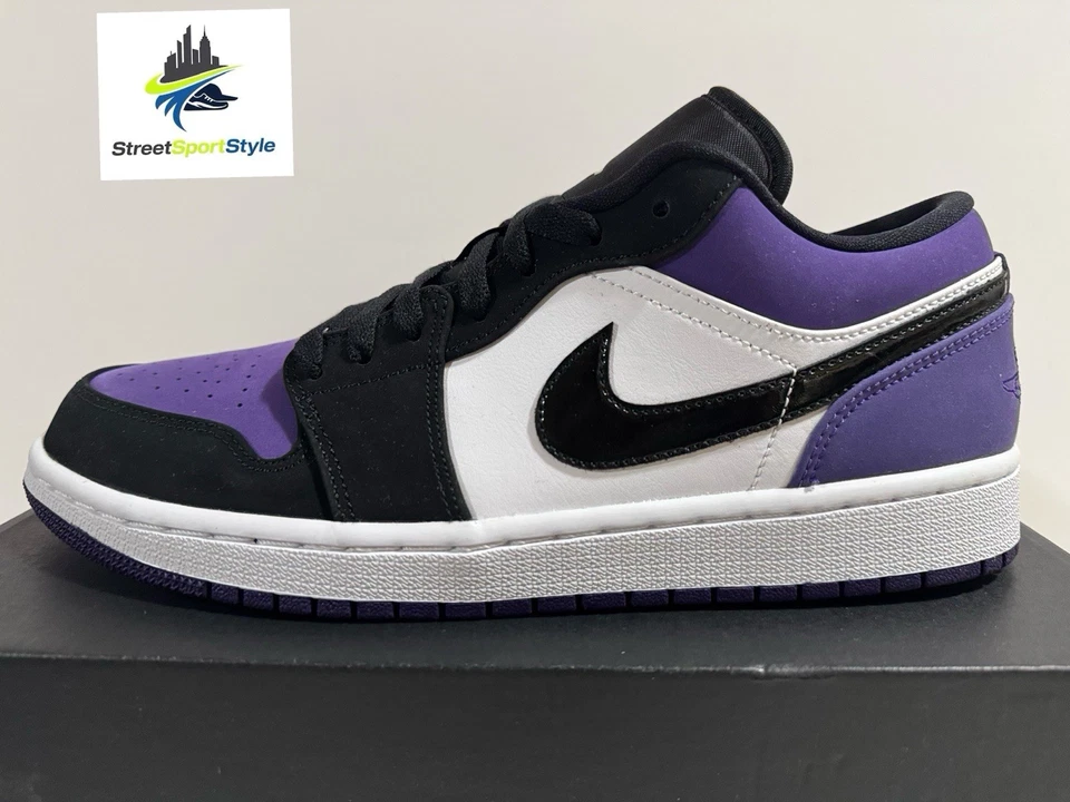 *NOVO EM FOLHA* Tamanho 9.5 - 2019 Nike Air Jordan 1 Low Court Roxo 553558-125 raro I - Imagem 4 de 4